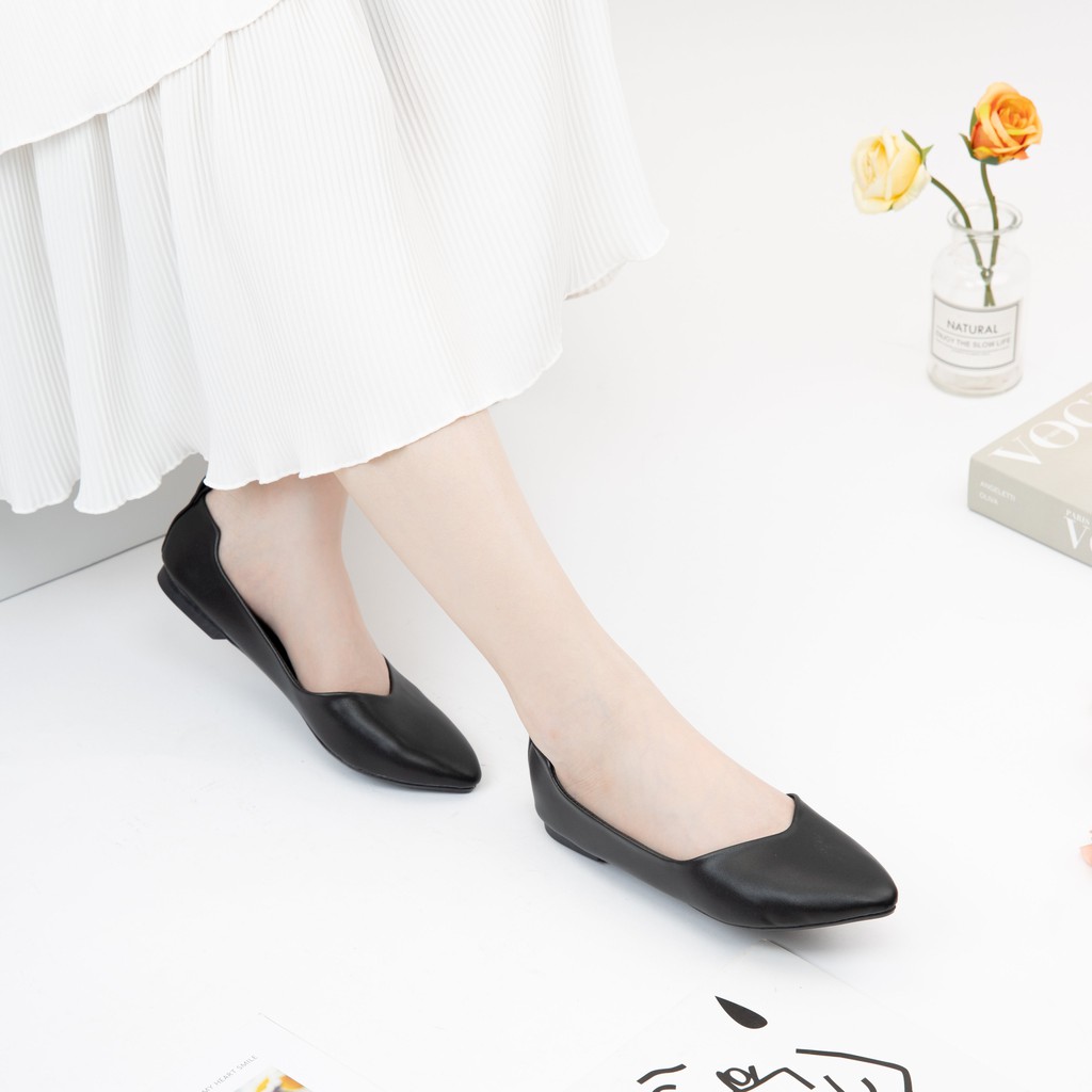 [Mã FATHANG5 giảm 10K đơn 50K] Giày búp bê nữ mũi nhọn đế bệt MWC NUBB- 2170 | BigBuy360 - bigbuy360.vn