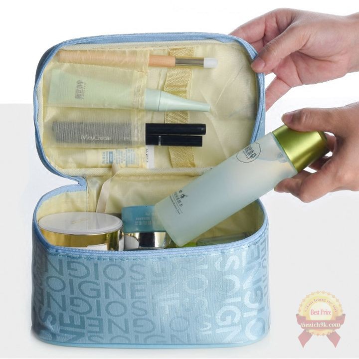 Túi đựng đồ trang điểm makeup Soigne ngăn rộng để mỹ phẩm cá nhân Vải OXFORD chống thấm nước du lịch