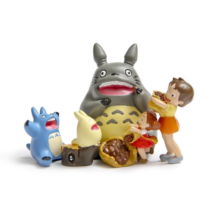 Mô hình Totoro ham ăn cho bạn trang trí tiểu cảnh, terrarium, DIY