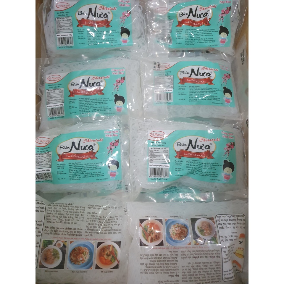 Combo 4 gói Bún Nưa Keto Das Vị Nguyên 160g - Gói nhỏ dễ sử dụng