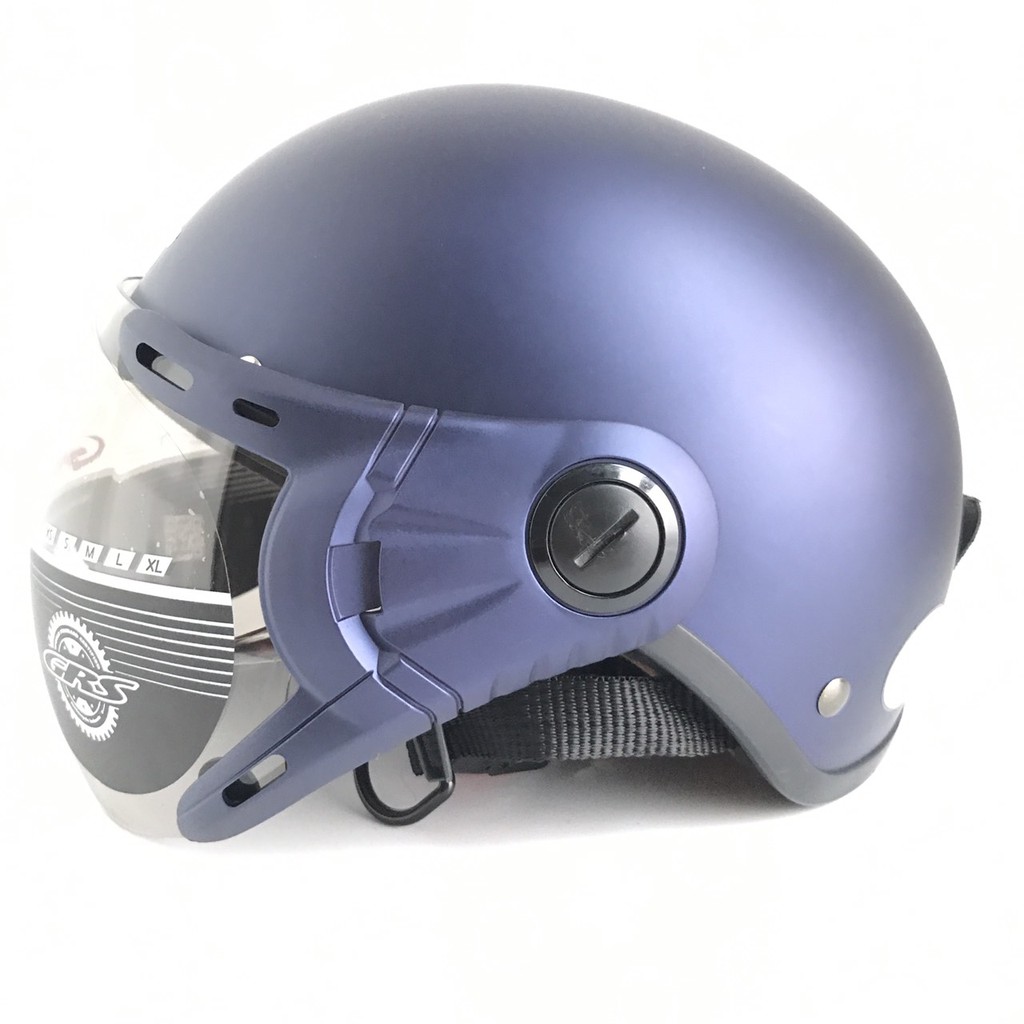 Mũ bảo hiểm nửa đầu có kính - Dành cho người lớn vòng đầu 56-58cm - GRS A33K - Xanh than nhám - Nón bảo hiểm Nam - Nũ