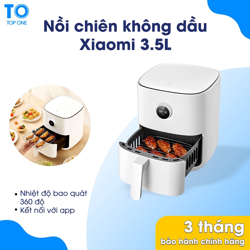 Nồi Chiên Không Dầu thông minh Xiaomi 3.5L/OLED Screen /Kết nối App Mihome/Công Suất 1500W/Gợi ý Menu