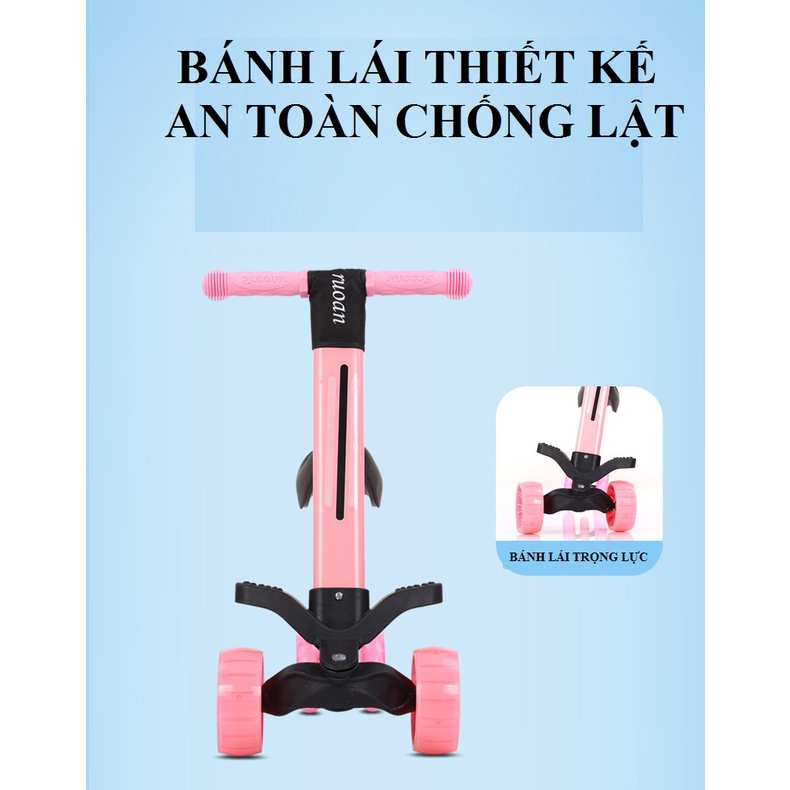 Xe chòi chân - xe thăng bằng [HÀNG LOẠI 1] Chắc chắn - An toàn - Chống lật - Có đèn quanh bánh xe cho bé