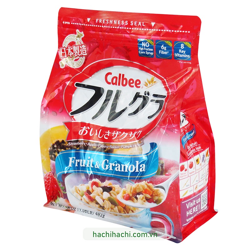 NGŨ CỐC TRÁI CÂY NHẬT BẢN CALBEE 482G - Hachi Hachi Japan Shop