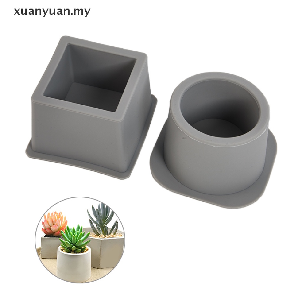 Khuôn Silicone Làm Chậu Cây Mọng Nước Bằng Xi Măng Diy