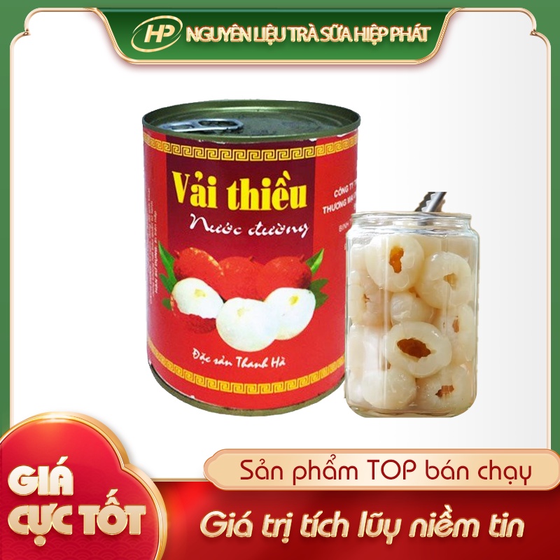 Vải thiều ngâm THANH HÀ - 565Gr -  - SP000674 -Nguyên liệu trà sữa HIỆP PHÁT