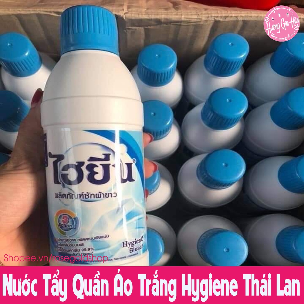 Nước Tẩy Quần Áo Trắng Hygiene Thái Lan -Tẩy Sạch Những Vết Bẩn Khó Tẩy, Nấm Mốc Và Diệt Khuẩn