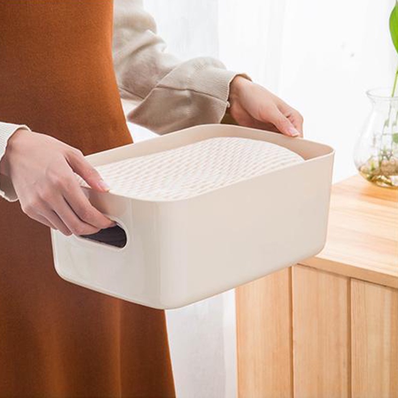 Hộp đựng đồ dùng chất liệu nhựa dày dặn nhiều cỡ không có nắp tiện lợi dành cho gia đình