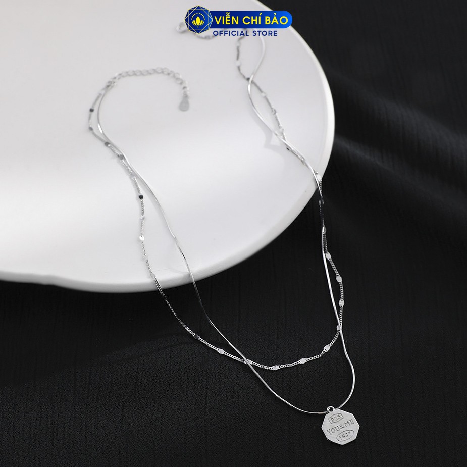 Dây chuyền bạc nữ You &amp; Me chất liệu bạc Thái 925 thời trang phụ kiện trang sức nữ thương hiệu Viễn Chí Bảo D000182