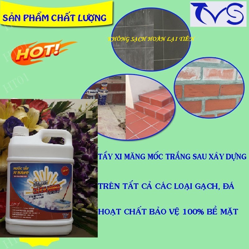 Dung Dịch Tẩy Xi Măng, Tẩy gạch siêu sạch