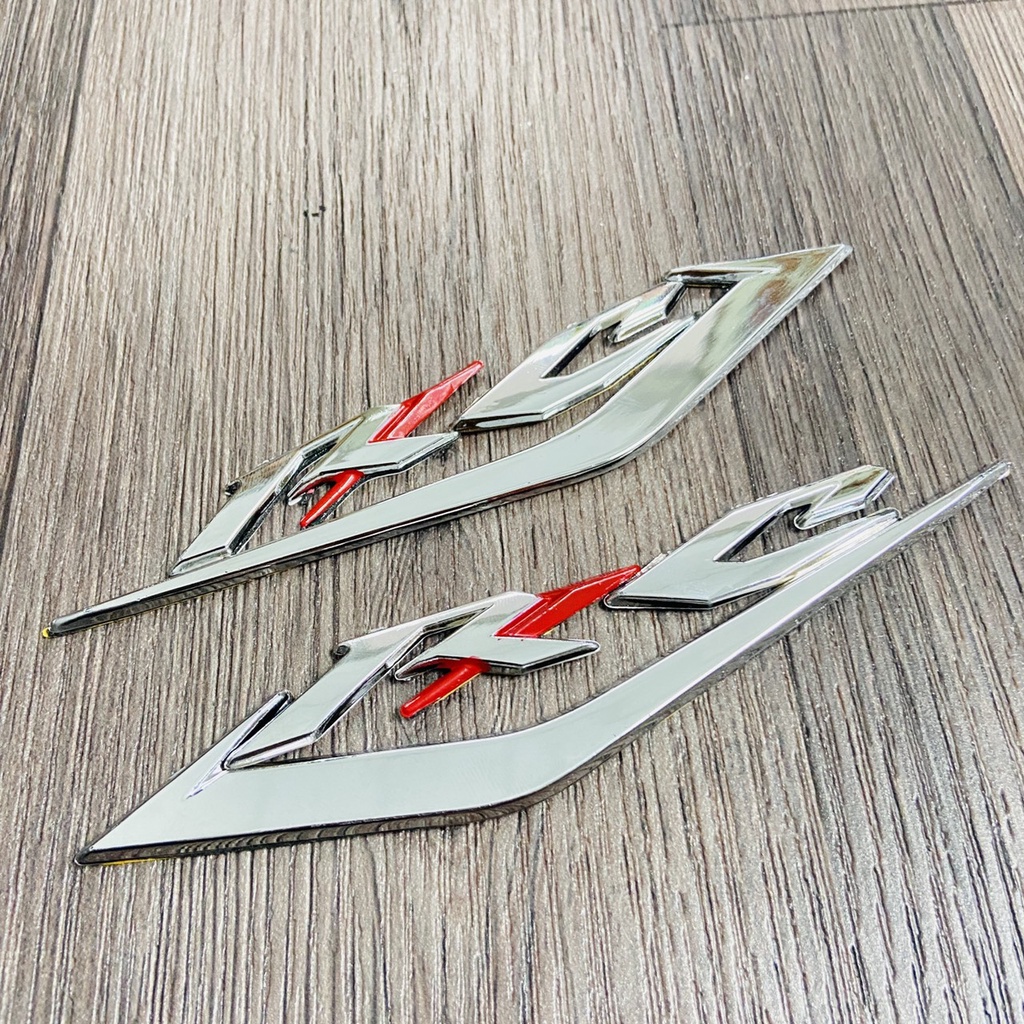 ( Racing ) Một cặp tem RC chất liệu nhựa cứng mạ chrome bóng loáng dán trang trí xe yamaha