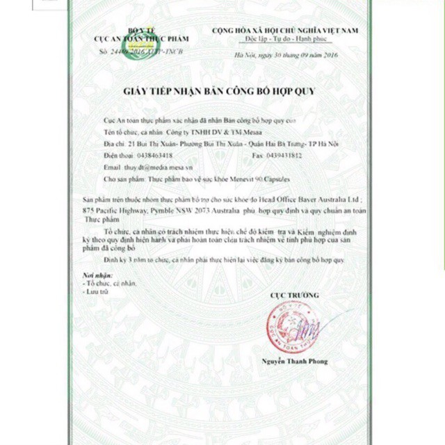 (hàng chuẩn auth ) menevit 30 viên của úc | Thế Giới Skin Care