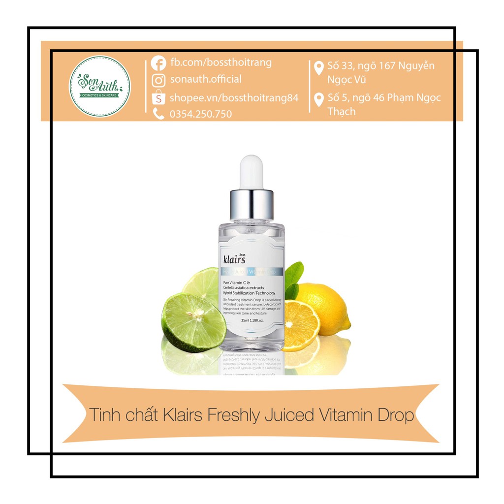 [Mã COS1904 giảm 8% đơn 300K] Tinh chất Klairs Freshly Juiced Vitamin Drop