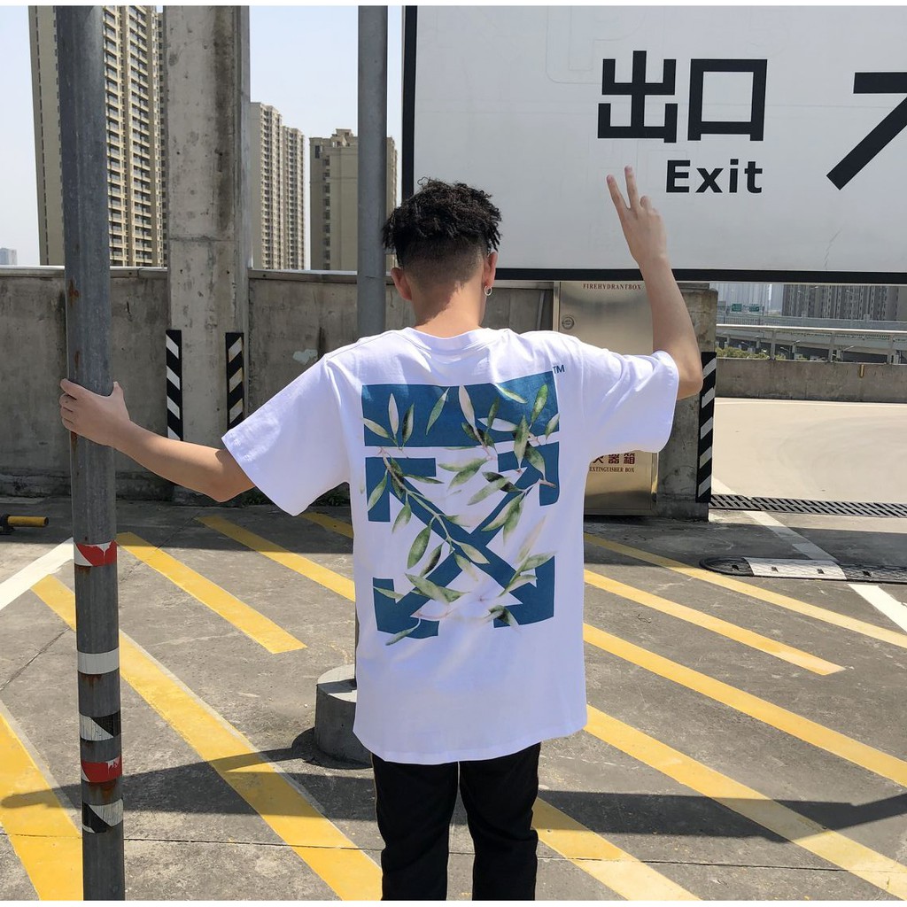 [ Áo Offwhite 2019] Leaves and Arrows T-shirt Off-White x Gente Roma