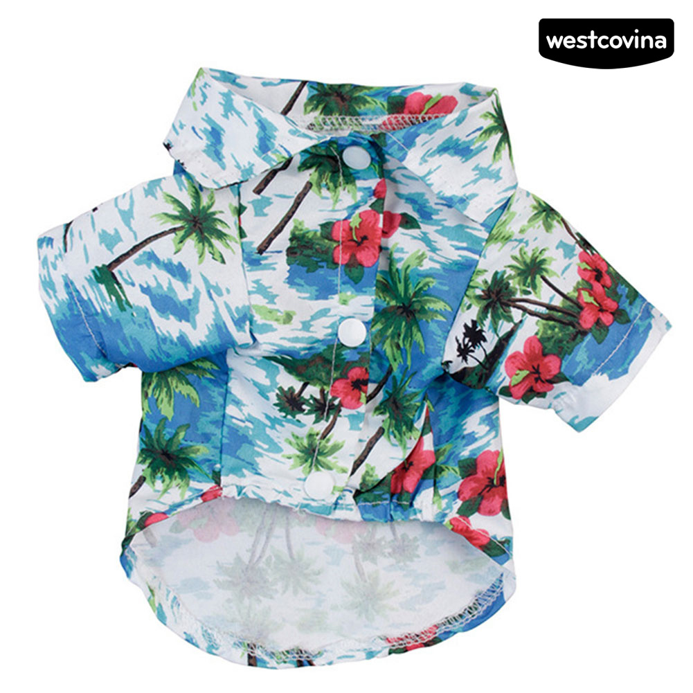 Áo Sơ Mi In Họa Tiết Cây Dừa / Quả Dứa Thời Trang Mùa Hè Cho Cún Cưng