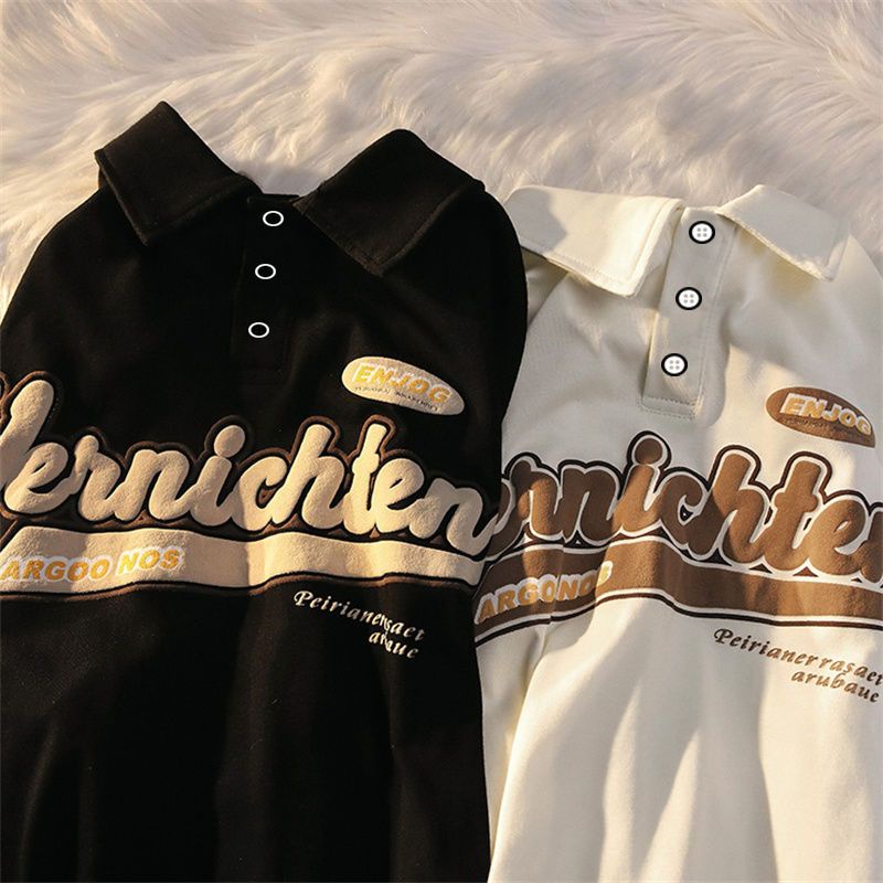 Áo polo Ngắn Tay Form Rộng Phong Cách Cổ Điển Dành Cho Nữ