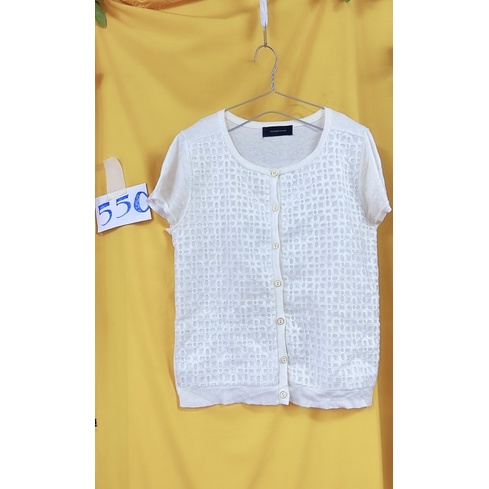 áo len cardigan hoạ tiết ren nổi freesize.S550