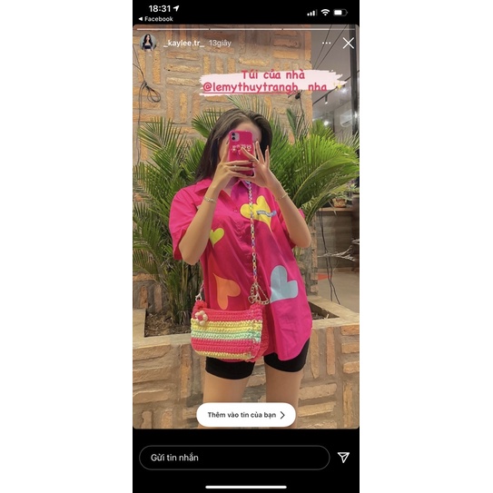 SHOULDER BAG HANDMADE - TÚI ĐEO VAI LEN MÓC