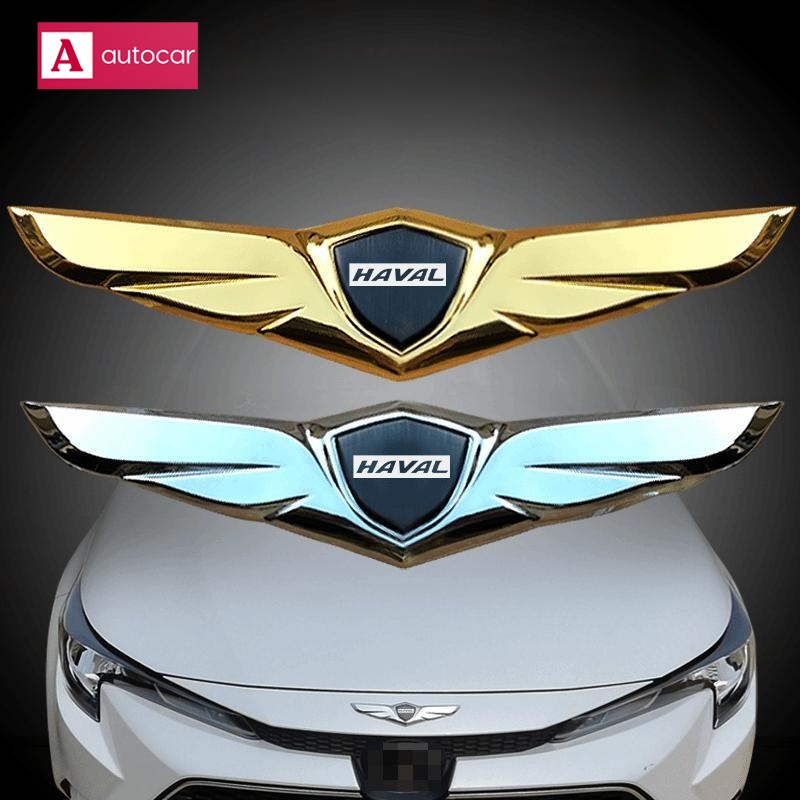 1 Miếng Dán Trang Trí Hình Đôi Cánh Bằng Kim Loại Cho Xe Hơi Toyota Honda Nissan Haval Isuzu MG Hyundai Suzuki Mitsubishi