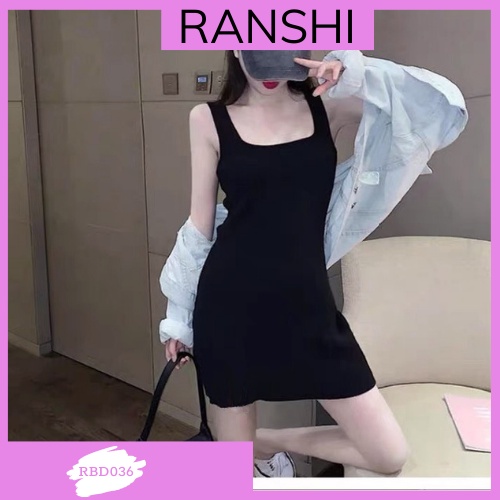 Đầm body ba lỗ dáng xòe RANSHI, Váy body ba lỗ dáng xòe chất thun gân siêu đẹp mặc mát đi chơi , đi biển đi cafe RBD036