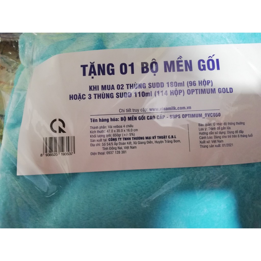 BỘ MỀN GỐI CAO CẤP CHO BÉ QUÀ TẶNG TỪ SỮA VINAMILK