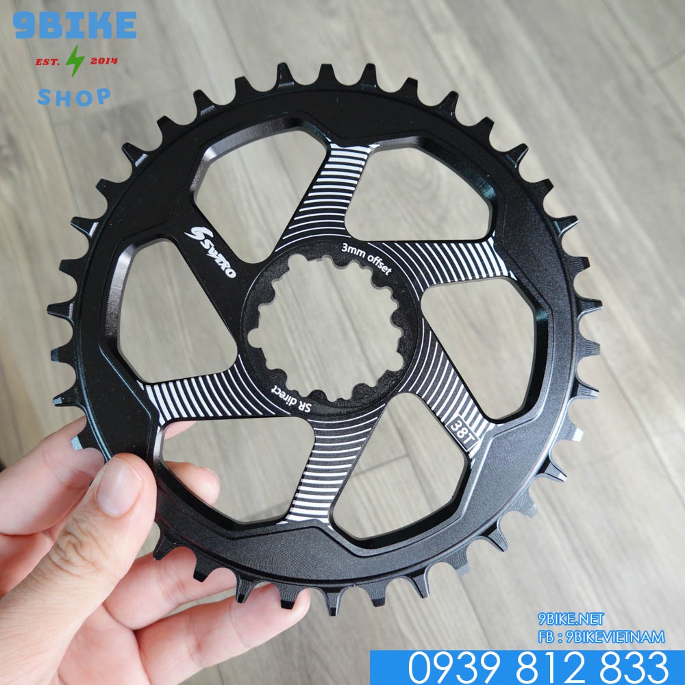 Giò đĩa xe đạp leo núi touring nhôm CNC BB24mm 170 36T kèm BBM68 24mm