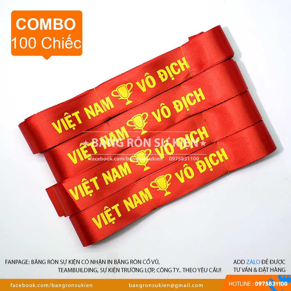 Băng Đô Cổ Vũ Bóng Đá Việt Nam ( combo số lượng 100c )
