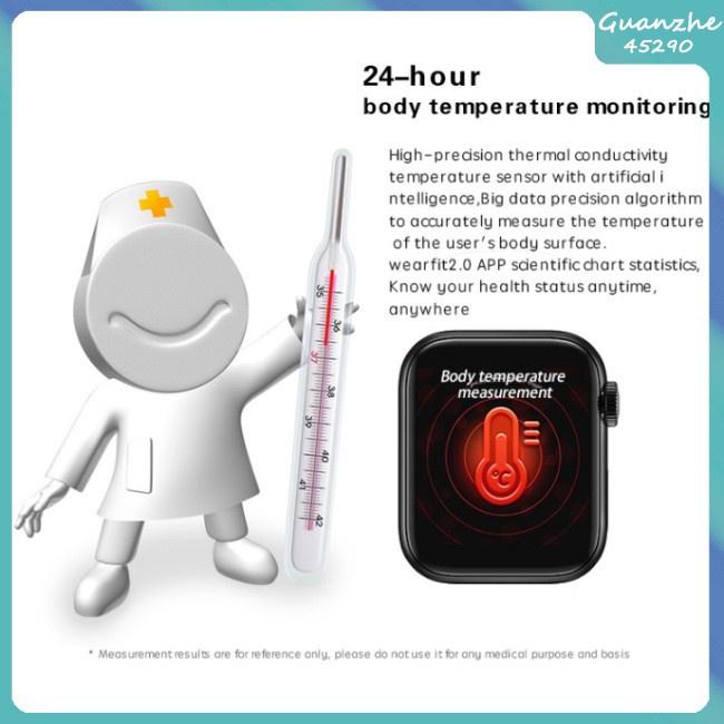 【GZ】 W58 PRO Smart Watch Body Temperature Blood Pressure Heart Rate Immunity Monitoring Bluetooth Bracelet