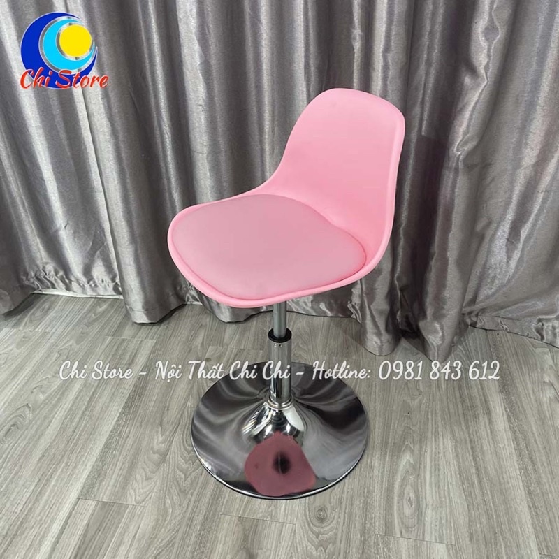 Ghế Xoay Học Sinh Nhựa Da Êm Ái, Ghế Ngồi Bàn Trang Điểm Tuỳ Chỉnh Độ Cao 30-50cm Và Xoay 360 Độ Giá Rẻ Chống Rỉ