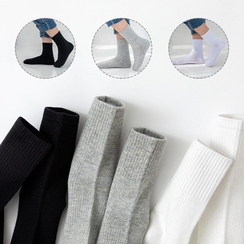 [Giao Hàng Hàng Hàng Hằng Ngày] Vớ Thể Thao Cotton Màu Trắng Nhanh Khô Cho Bé Trai Từ 3-18 Tuổi