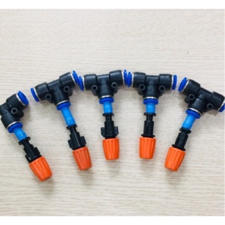 Combo 5. béc phun sương 1 hướng chân tê ống phun sương 8mm (1 béc cuối)