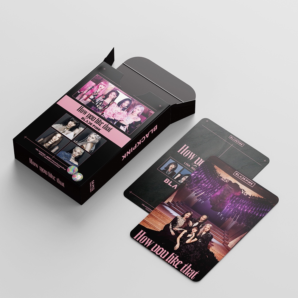 Bộ sưu tập Lomo Card Blackpink Album How You Like That Rosé Lisa Jennie Jisoo bo góc 54 ảnh