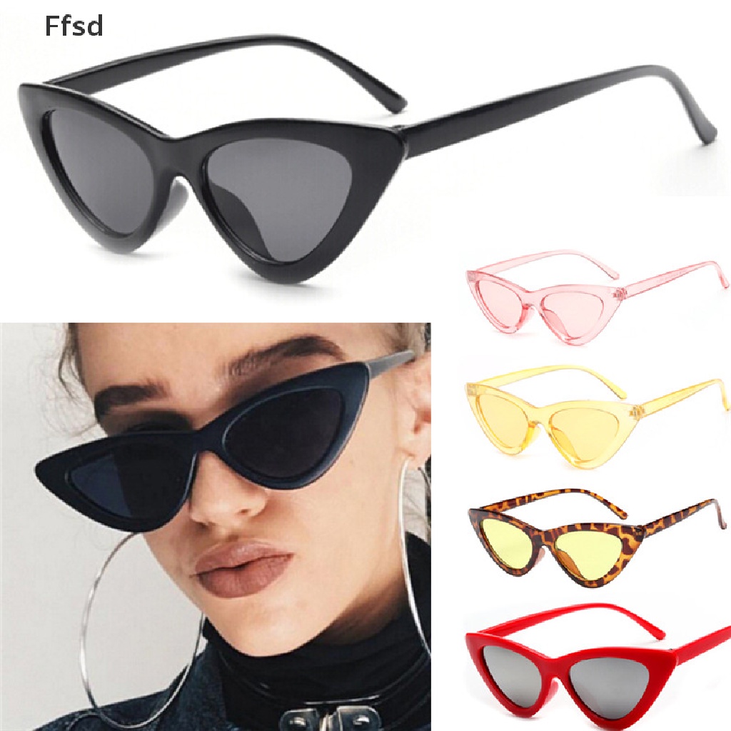 {Ffsd} Kính Râm Mắt Mèo Tam Giác Dễ Thương Gợi Cảm Cổ Điển Cho Nữ * Bán Chạy