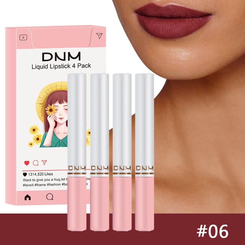 Set 4 Son Môi Lâu Trôi Thiết Kế Hình Điếu Thuốc Lá Độc Đáo