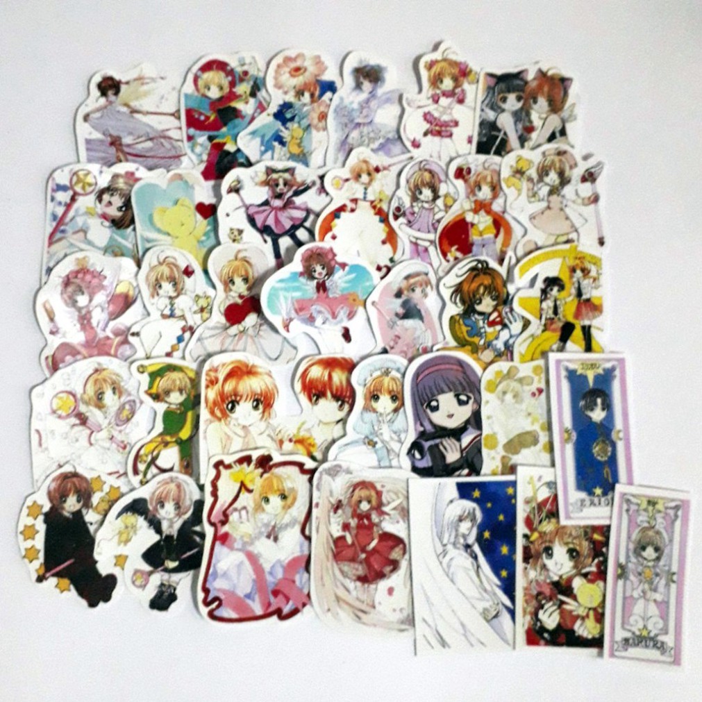 Bộ 54 sticker lá bài clow SAKURA