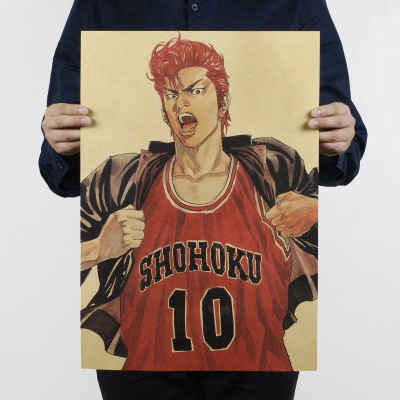 Tấm poster treo trang trí phòng in hình nhân vật trong phim hoạt hình "Slam Dunk" | BigBuy360 - bigbuy360.vn