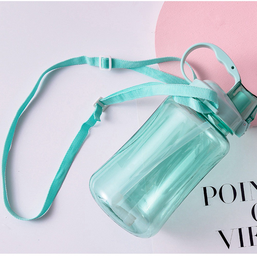 Bình Nước Thể Thao Dung Tích 2000ml Kèm Ống Hút Tiện Dụng