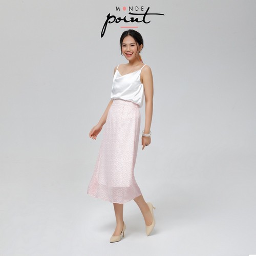 Chân váy Monde Point MPWA0616511 hoa văn đỏ