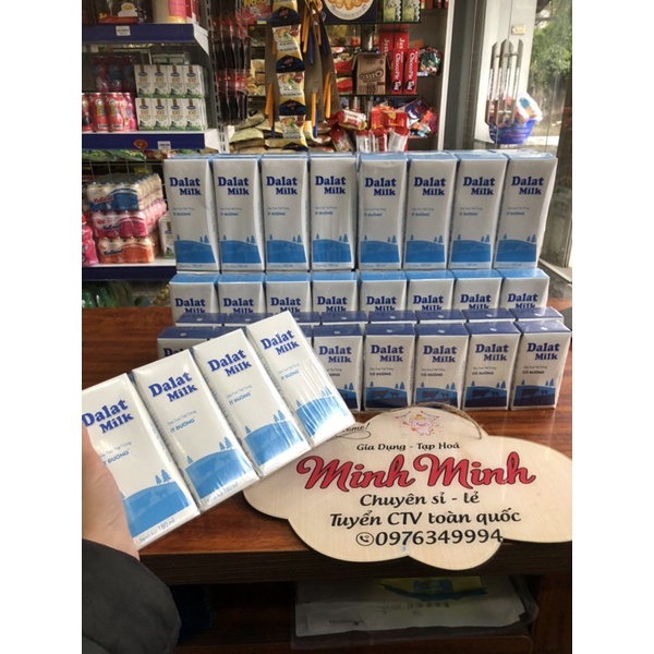 THÙNG 48 HỘP SỮA TƯƠI TIỆT TRÙNG ĐÀ LẠT MILK 110ML ÍT ĐƯỜNG/ CÓ ĐƯỜNG/ DALAT MILK