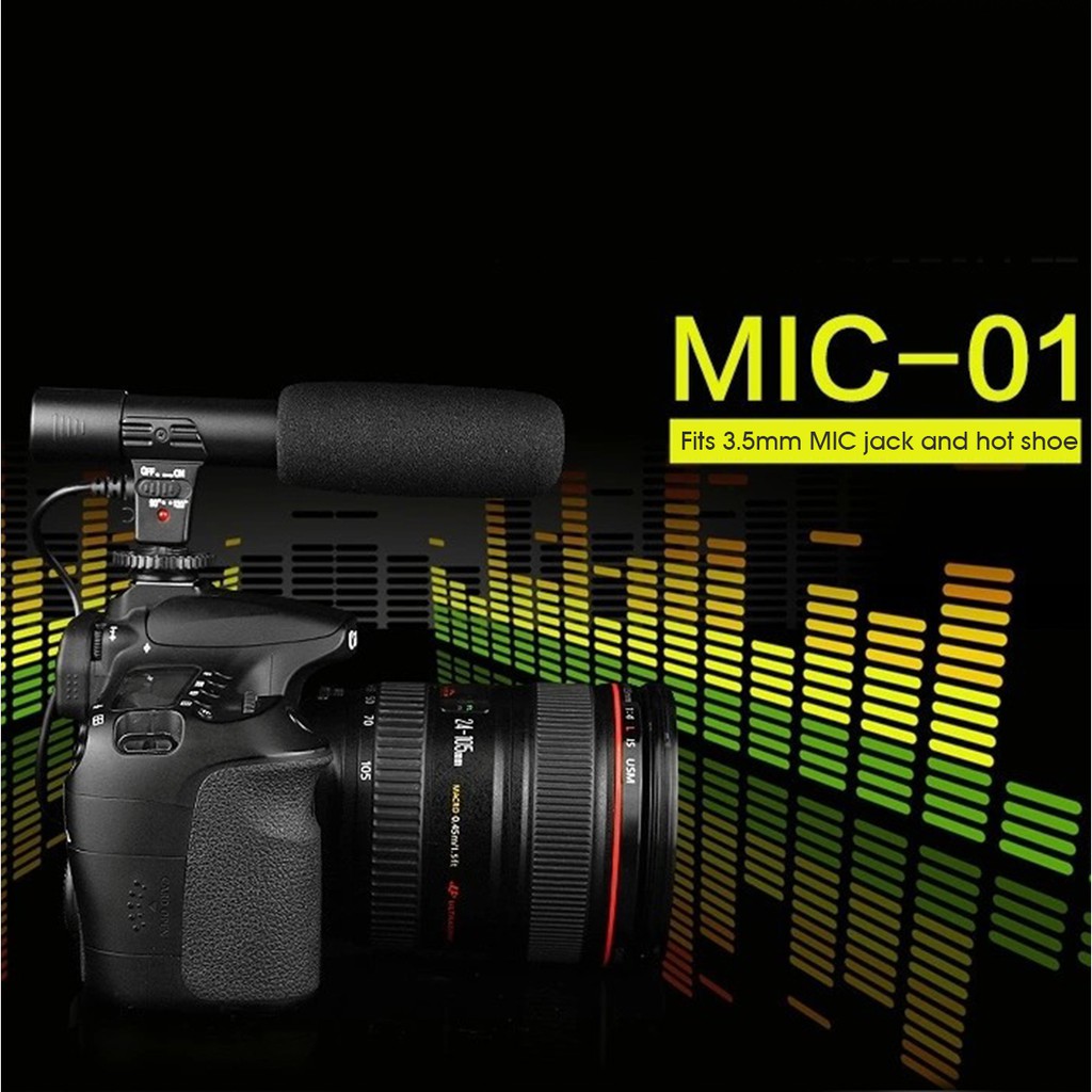 Microphone MIC-01 Dùng Cho Máy Ảnh Canon,Nikon