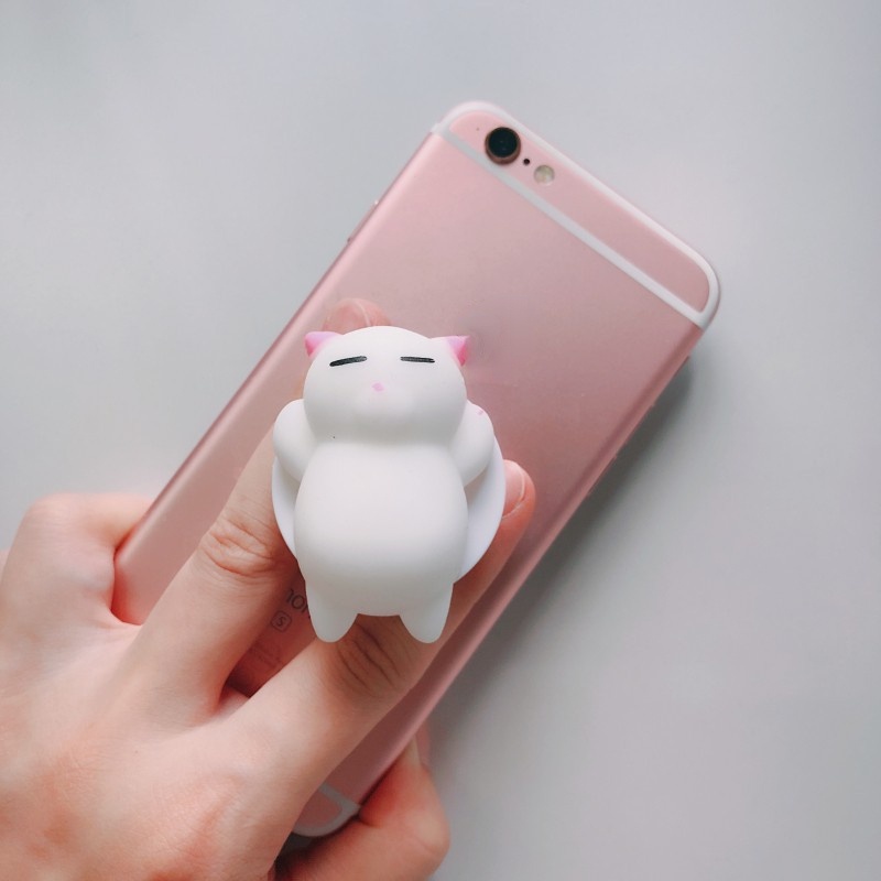 Đế đỡ điện thoại và máy tính bảng kiểu đồ chơi squishy hình mèo