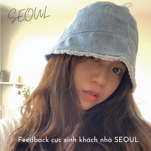 [ Giảm 5k đơn từ 0đ ] Mũ bucket Denim cao cấp chống nắng, nhẹ thoáng phong cách Ulzzang Hot Trend hè 2021