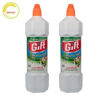 Combo 2 Chai Nước Tẩy Nhà Vệ Sinh Rửa Phòng Tắm Gift Bạc Hà 900ml