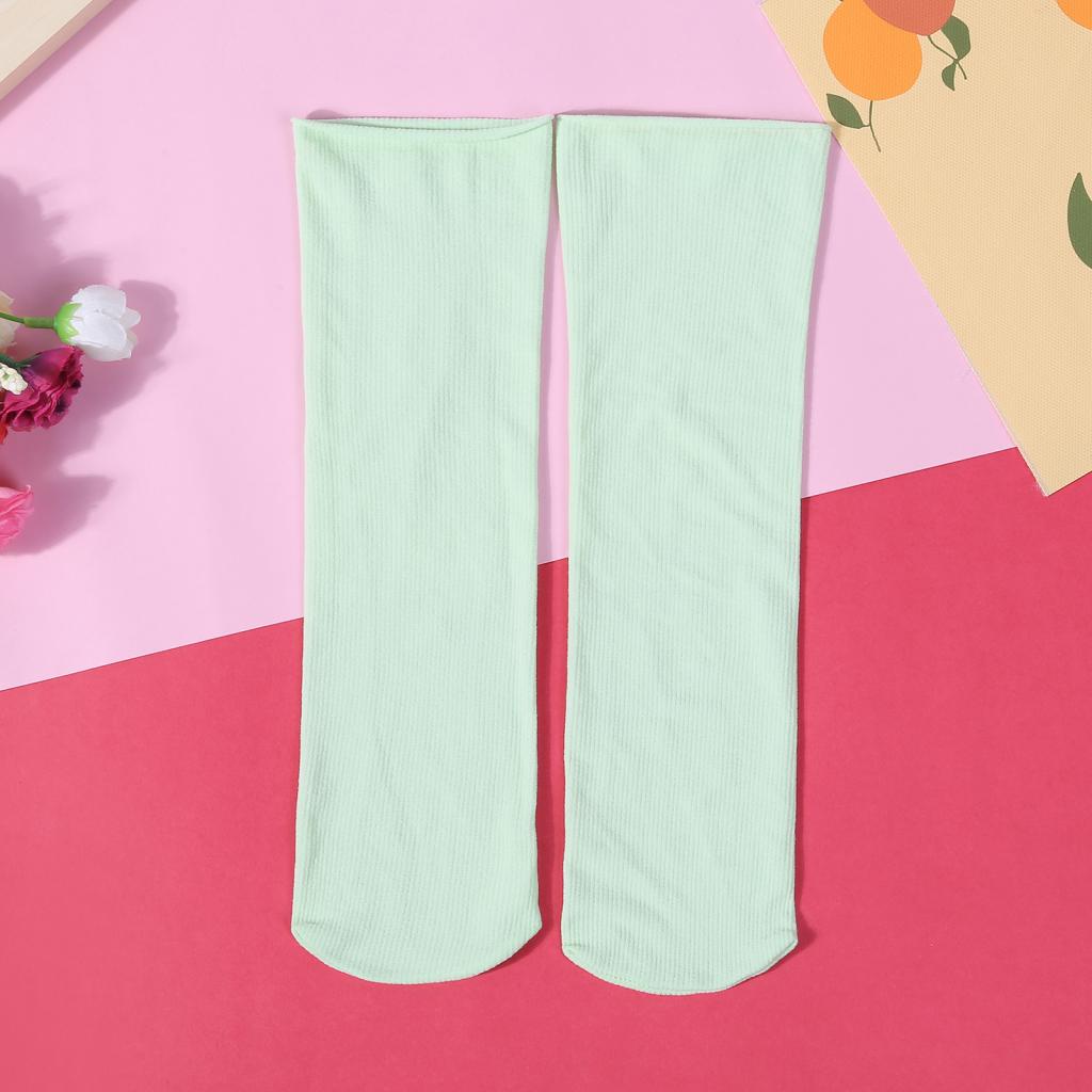 Vớ Dài Siêu Mỏng Mềm Mại Co Giãn Màu Trơn Thời Trang Mùa Hè Cho Nữ