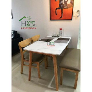 Set Bàn ăn giả đá 2 ghế + ghế băng giá rẻ