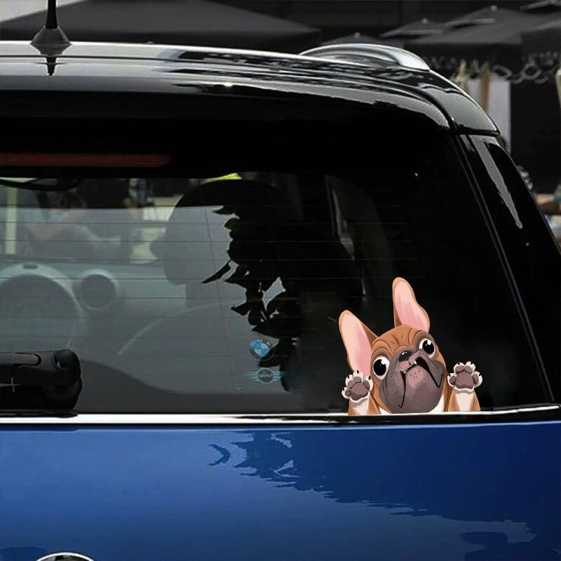 Miếng Dán Phản Quang Họa Tiết Hoạt Hình Cún Cưng 3d Chống Thấm Nước Trang Trí Xe Hơi