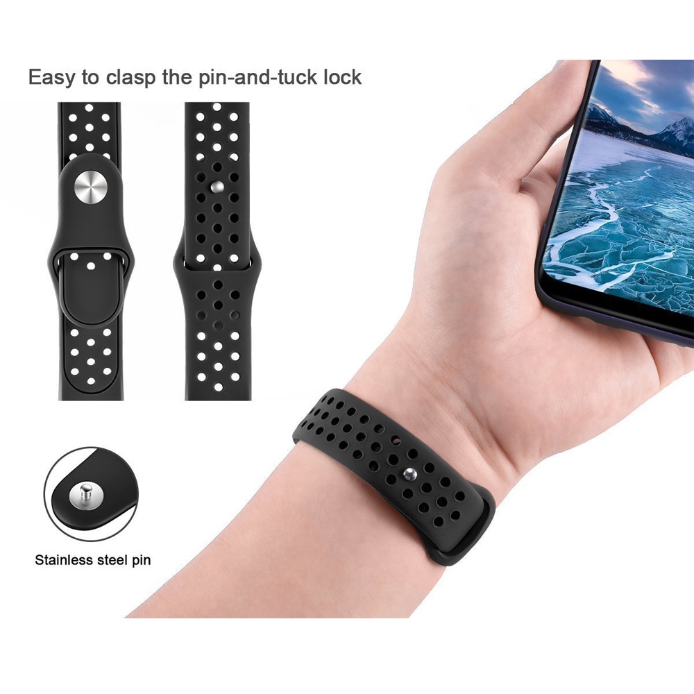 Dây đeo silicone thoáng khí thay thế cho đồng hồ thông minh Fitbit Versa 2 Lite