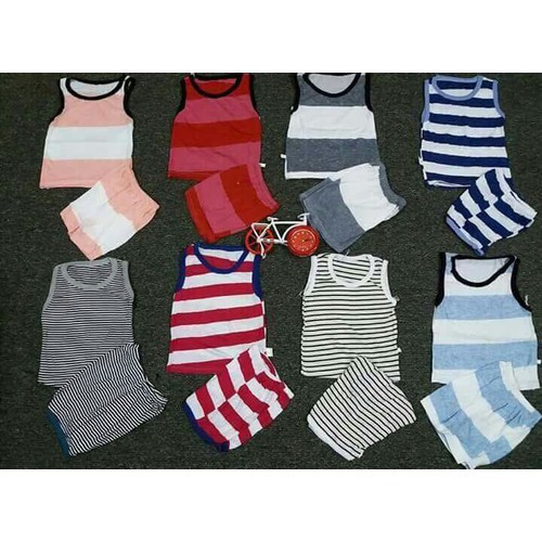 BỘ BA LỖ KẺ COTTON CHO BÉ