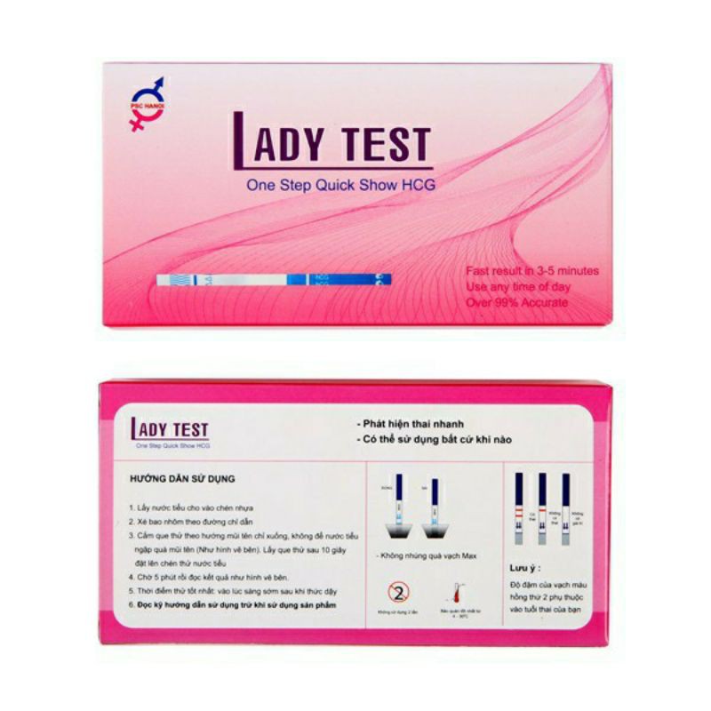 Que thử thai nhanh, chính xác Lady Test Hộp 1 chiếc