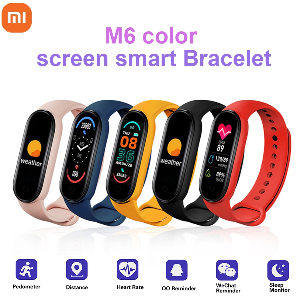 Đồng Hồ Thông Minh M6 ⚡ FREE SHIP ⚡ Smart Band 6, Đồng Hồ Thể Thao, Theo Dõi Sức khỏe, Đổi Hình Nền, Chống nước IP67